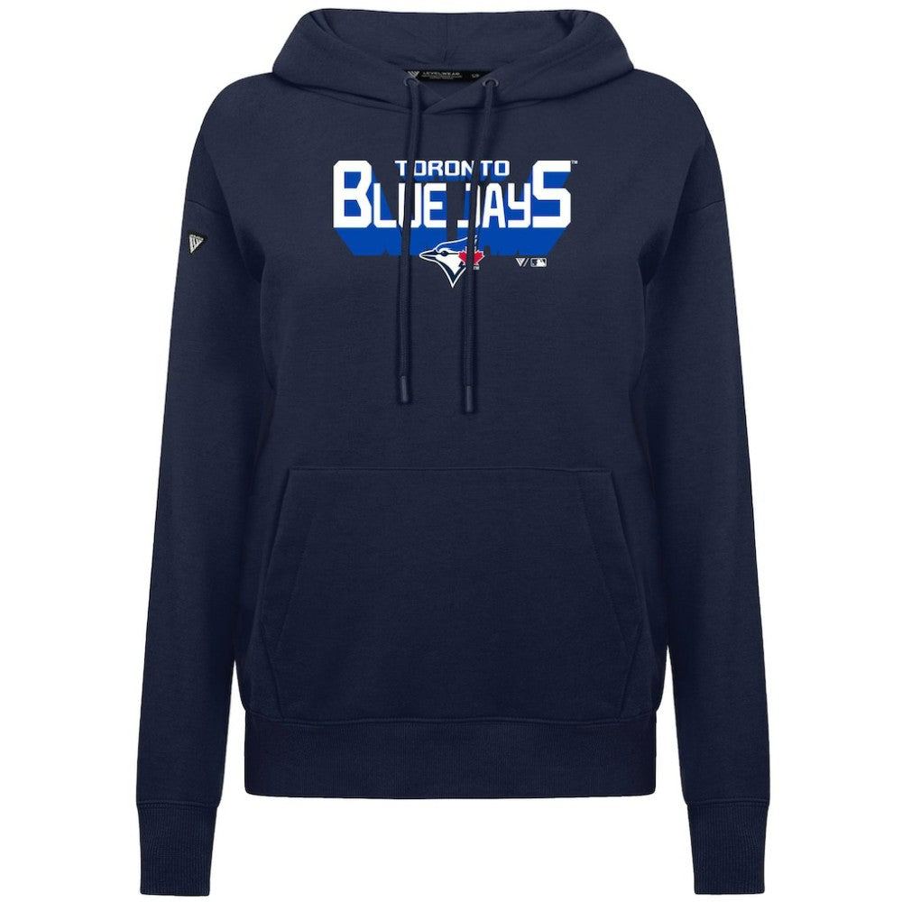 Toronto Blue Jays Levelwear Women's Adorn Retro 3D Pullover Hoodie - MLB