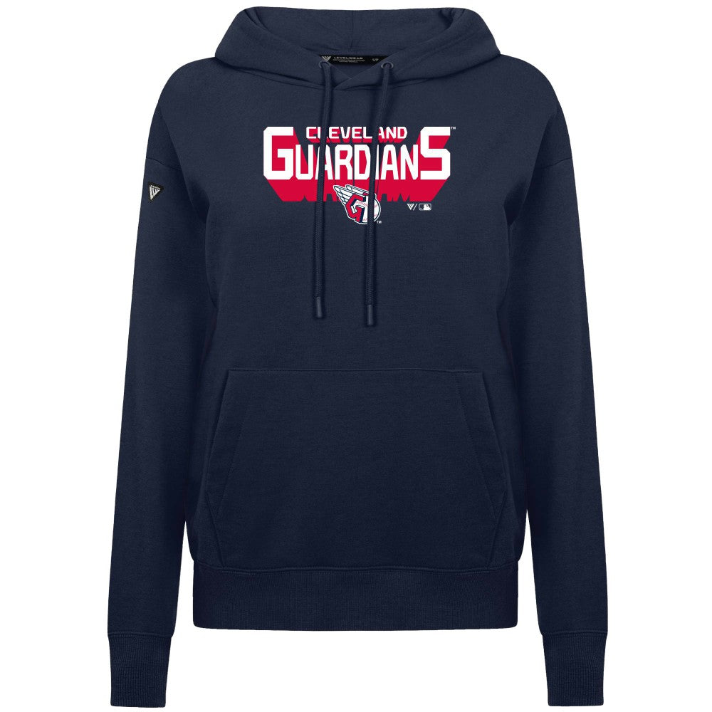 Cleveland Guardians Levelwear Women's Adorn Retro 3D Pullover Hoodie - MLB