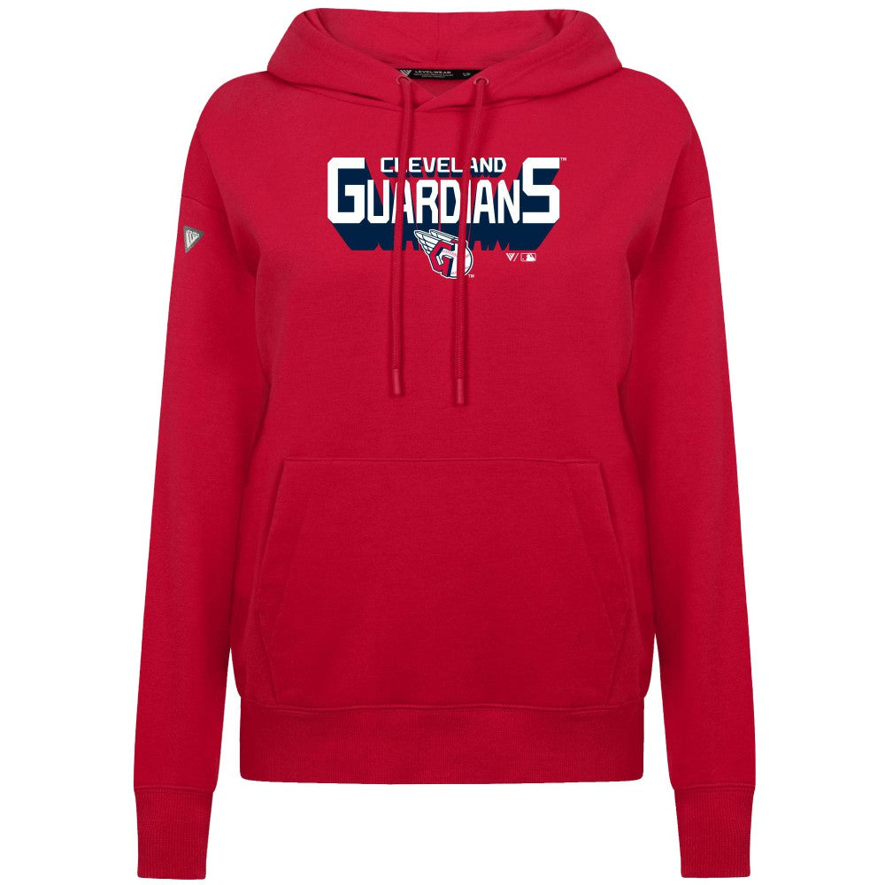 Cleveland Guardians Levelwear Women's Adorn Retro 3D Pullover Hoodie - MLB