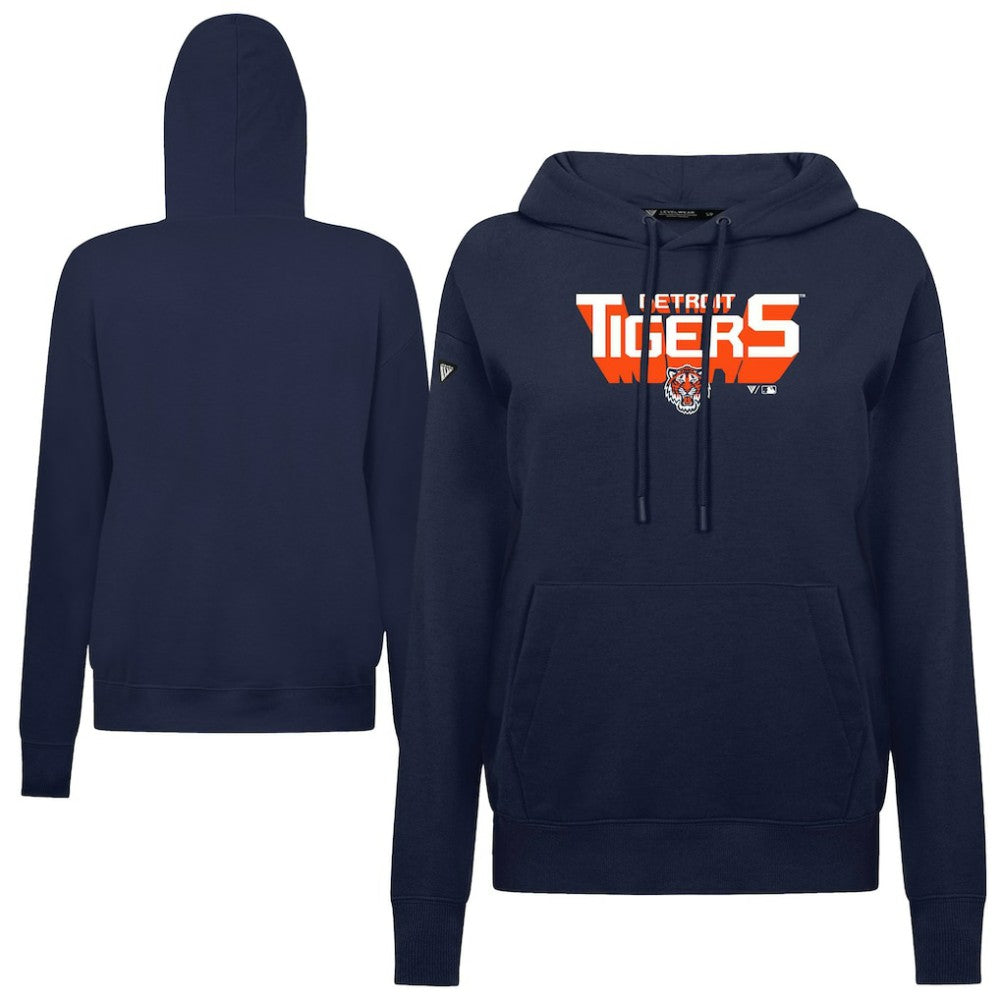 Detroit Tigers Levelwear Women's Adorn Retro 3D Pullover Hoodie - MLB