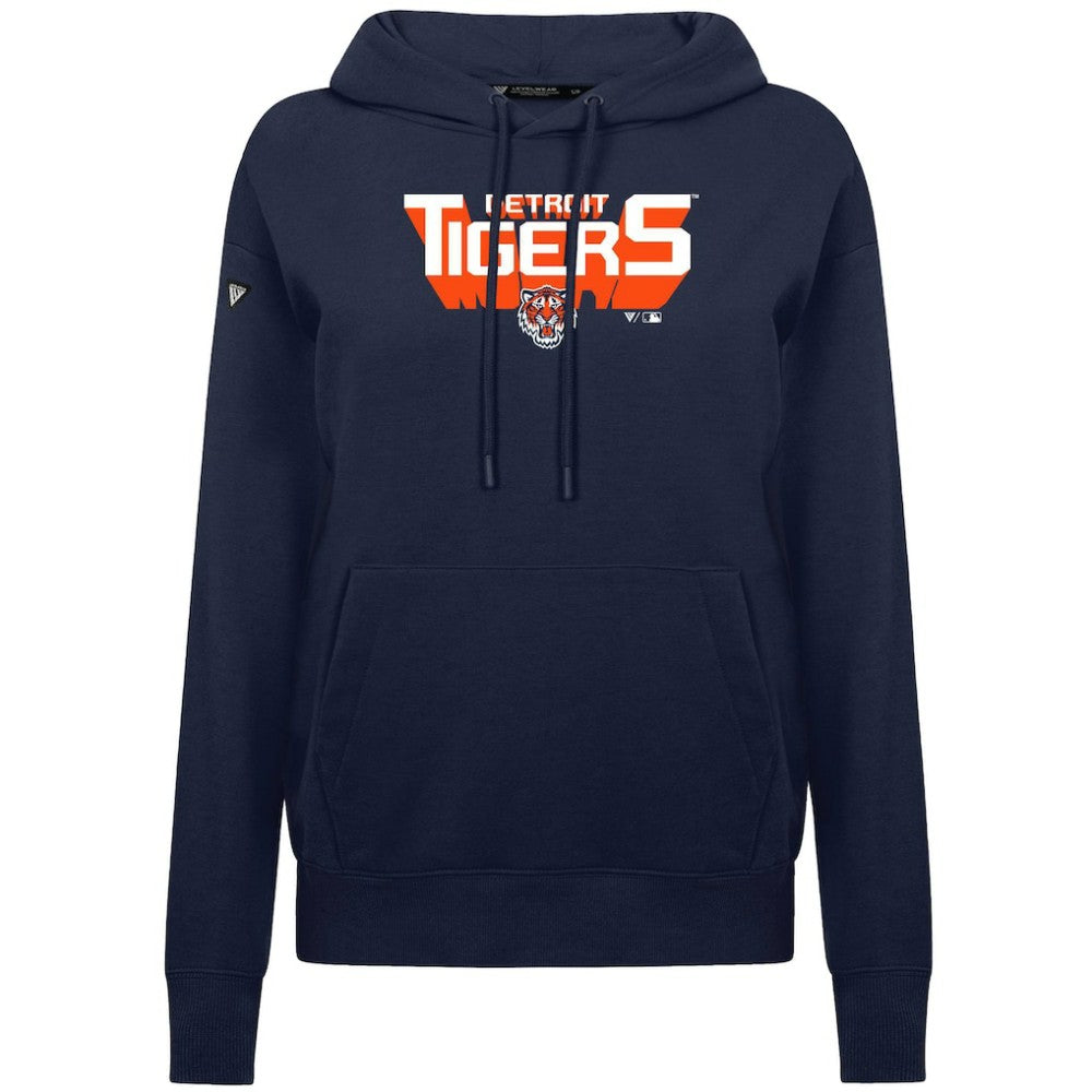 Detroit Tigers Levelwear Women's Adorn Retro 3D Pullover Hoodie - MLB