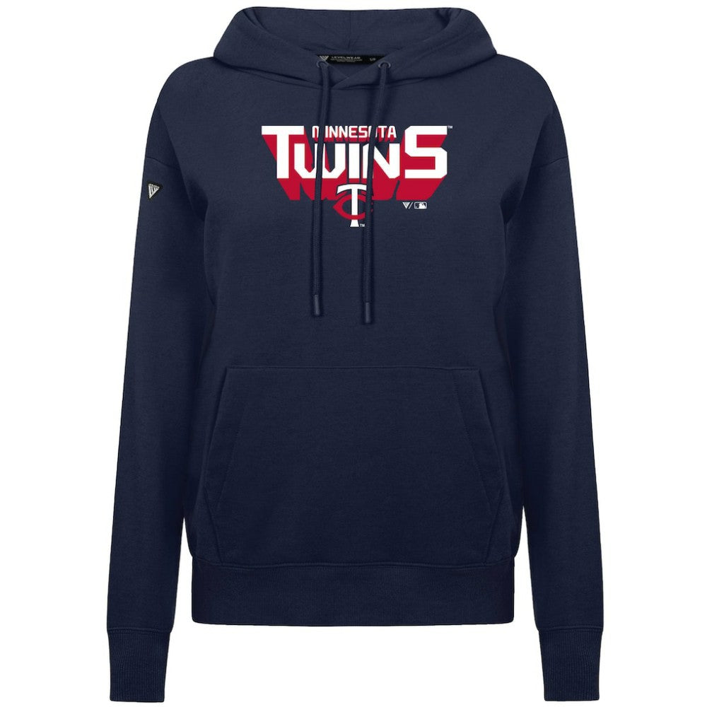 Minnesota Twins Levelwear Women's Adorn Retro 3D Pullover Hoodie - MLB