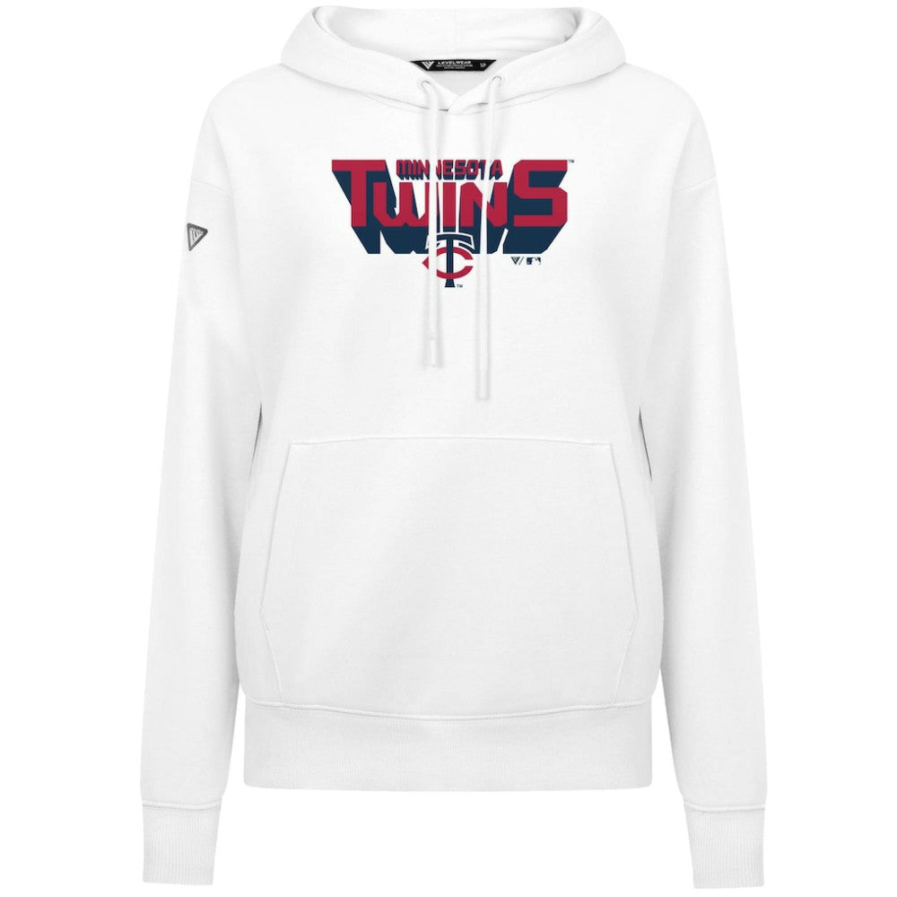 Minnesota Twins Levelwear Women's Adorn Retro 3D Pullover Hoodie - MLB