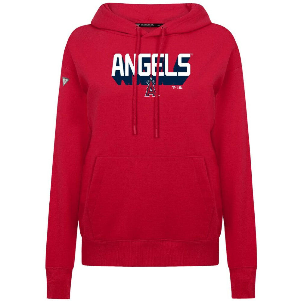Los Angeles Angels Levelwear Women's Adorn Retro 3D Pullover Hoodie - MLB