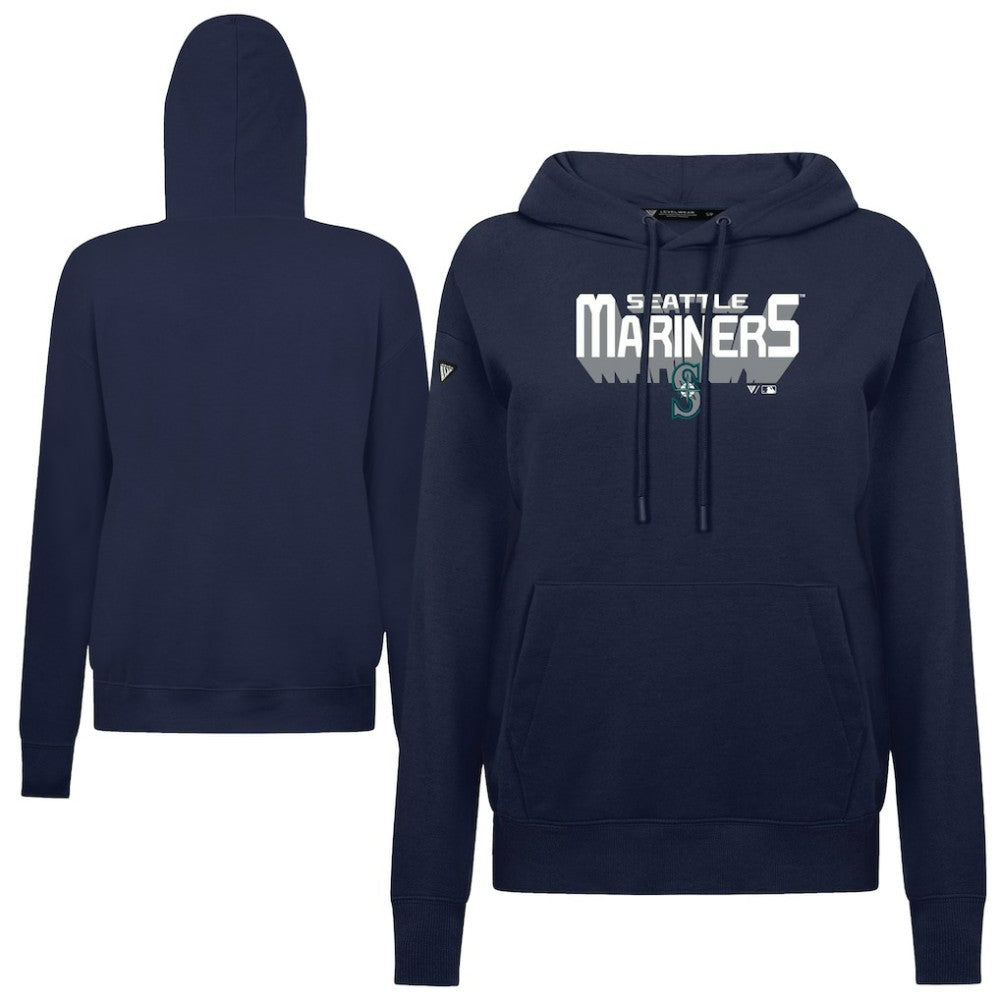 Seattle Mariners Levelwear Women's Adorn Retro 3D Pullover Hoodie - MLB
