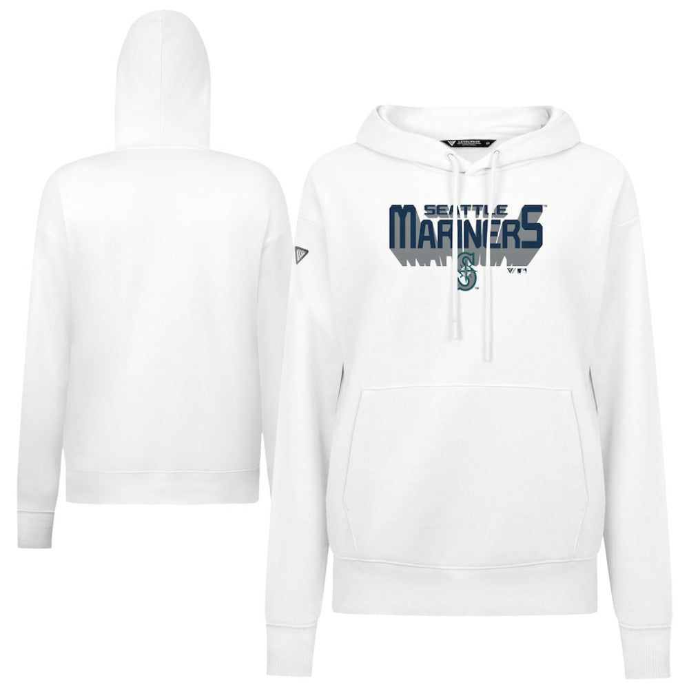 Seattle Mariners Levelwear Women's Adorn Retro 3D Pullover Hoodie - MLB