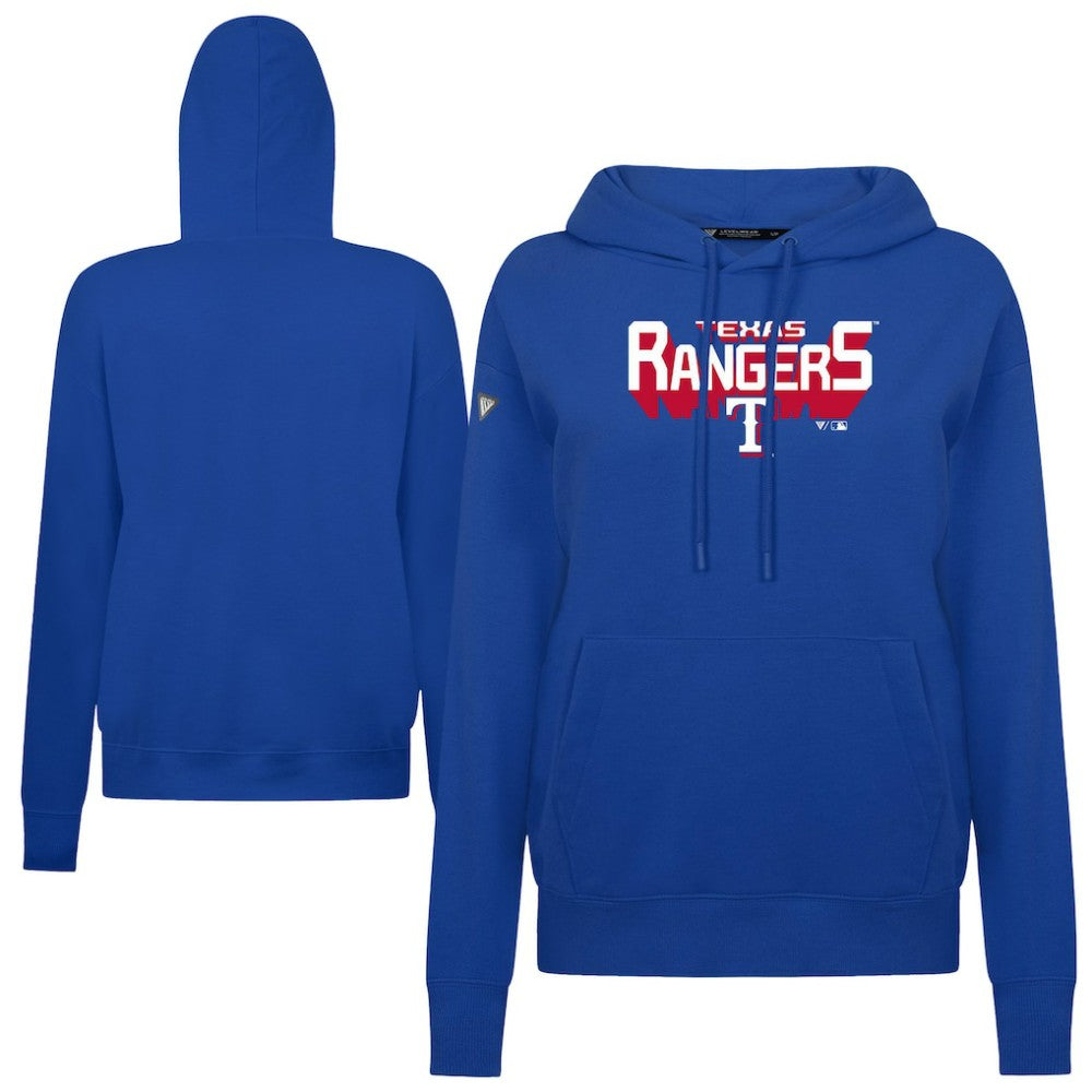 Texas Rangers Levelwear Women's Adorn Retro 3D Pullover Hoodie - MLB