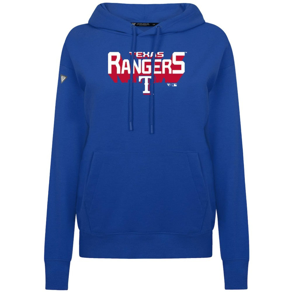Texas Rangers Levelwear Women's Adorn Retro 3D Pullover Hoodie - MLB
