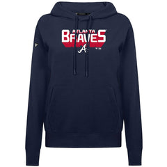 Atlanta Braves Levelwear Women's Adorn Retro 3D Pullover Hoodie - MLB