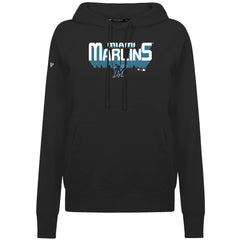 Miami Marlins Levelwear Women's Adorn Retro 3D Pullover Hoodie - MLB