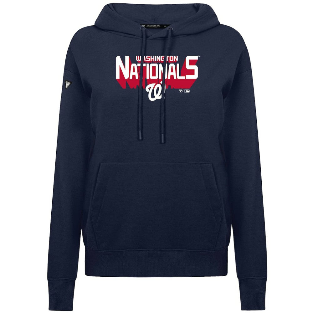 Washington Nationals Levelwear Women's Adorn Retro 3D Pullover Hoodie - MLB