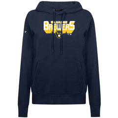 Milwaukee Brewers Levelwear Women's Adorn Retro 3D Pullover Hoodie - MLB