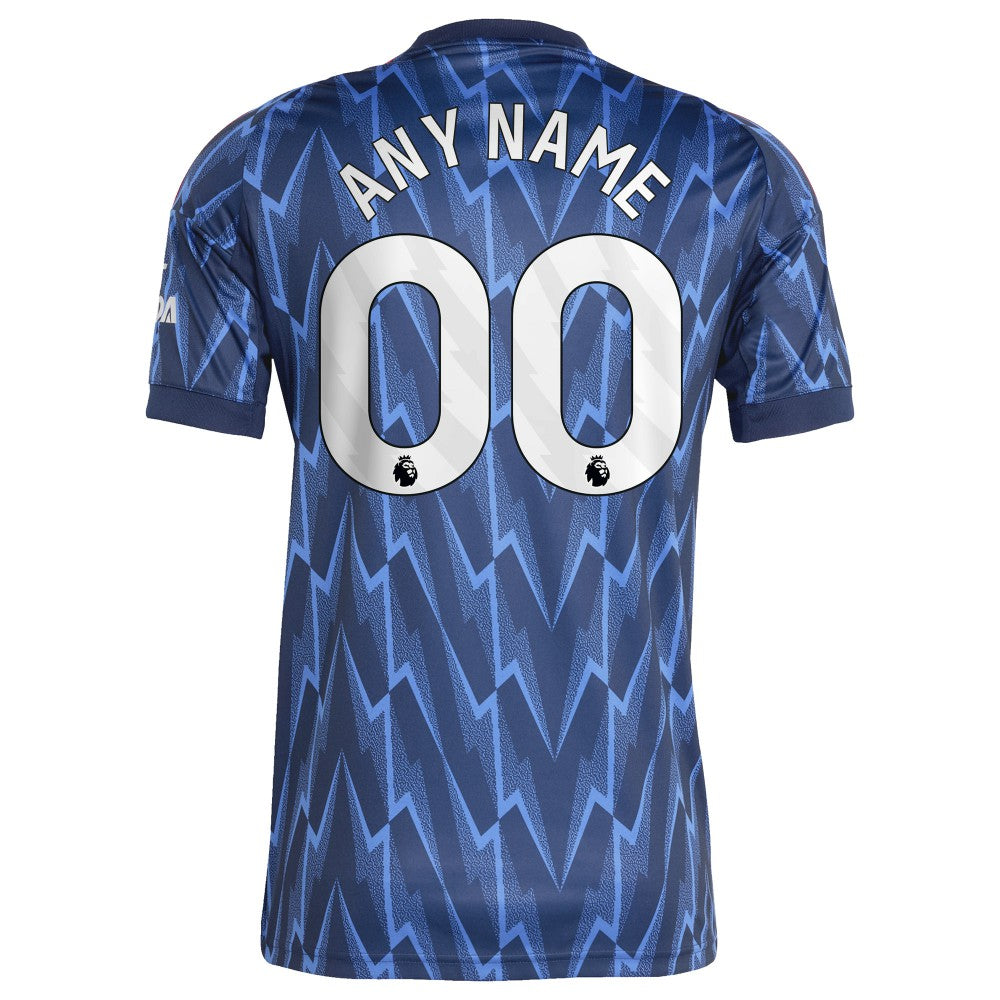 Arsenal 2025/26 Away Replica Custom Jersey Blue | Adidas