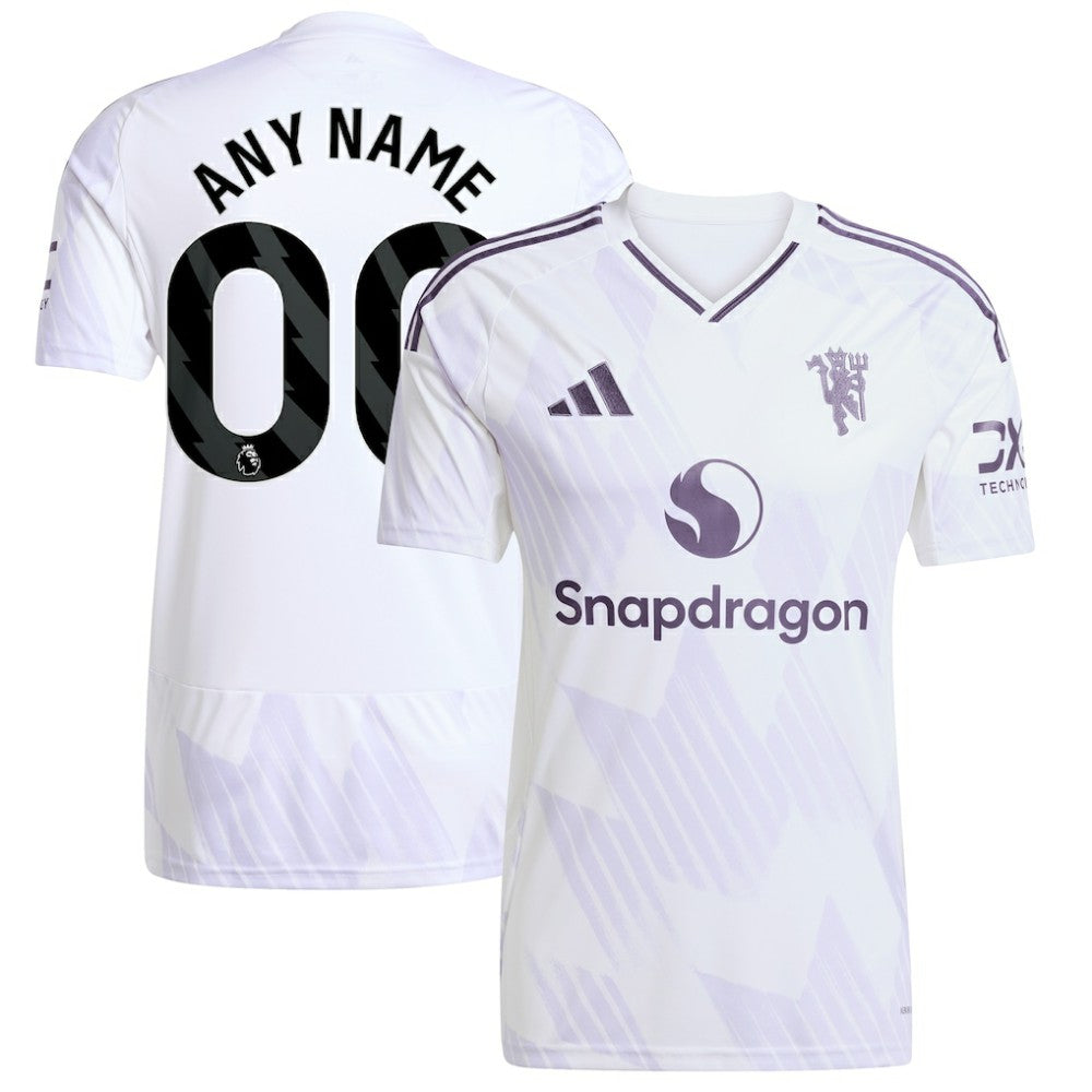 Manchester United 2025/26 Away Replica Custom Jersey White | Adidas