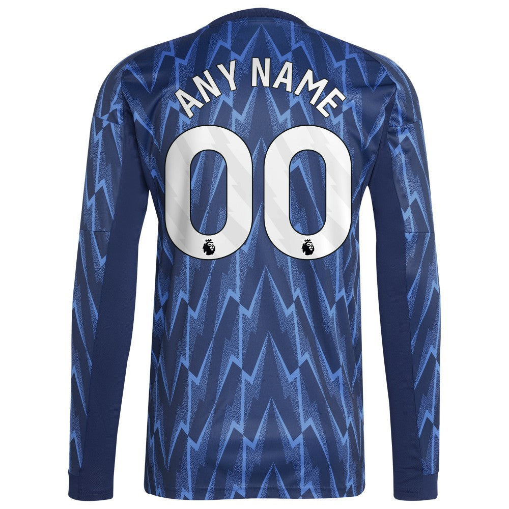 Arsenal 2025/26 Away Replica Long Sleeve Custom Jersey Blue | Adidas discount