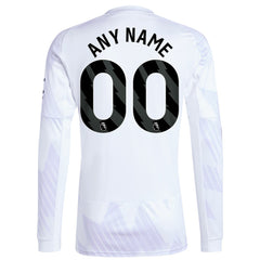 Manchester United 2025/26 Away Replica Long Sleeve Custom Jersey White | Adidas discount
