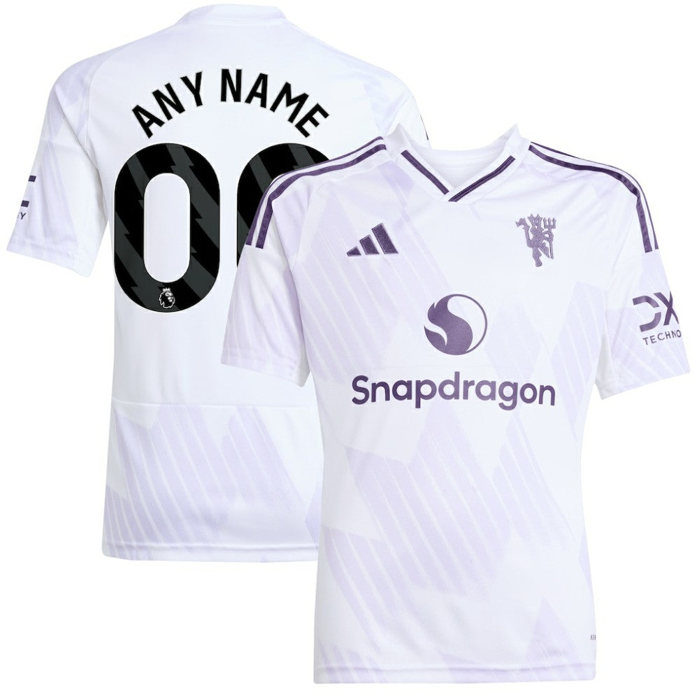 Manchester United Youth 2025/26 Away Replica Custom Jersey White | Adidas Sale