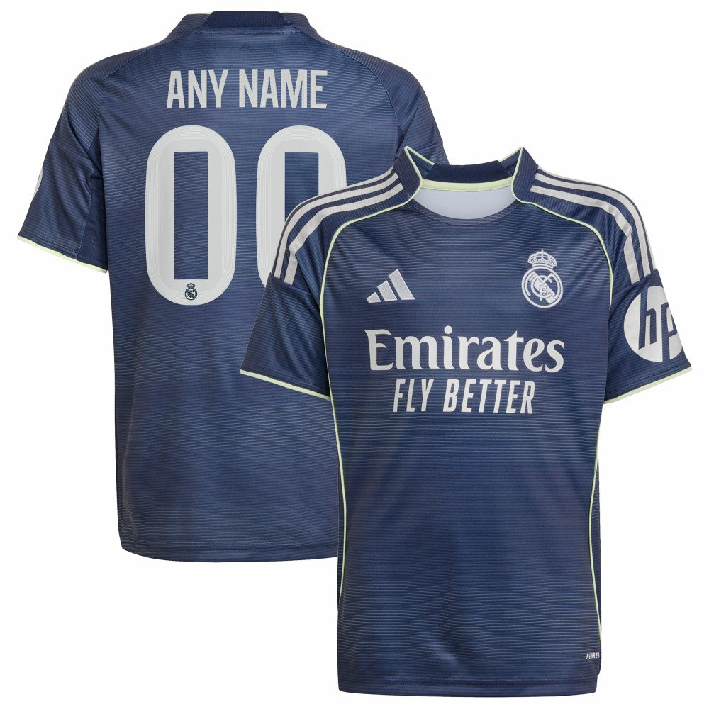 Real Madrid Youth 2025/26 Away Replica Custom Jersey Blue | Adidas discount