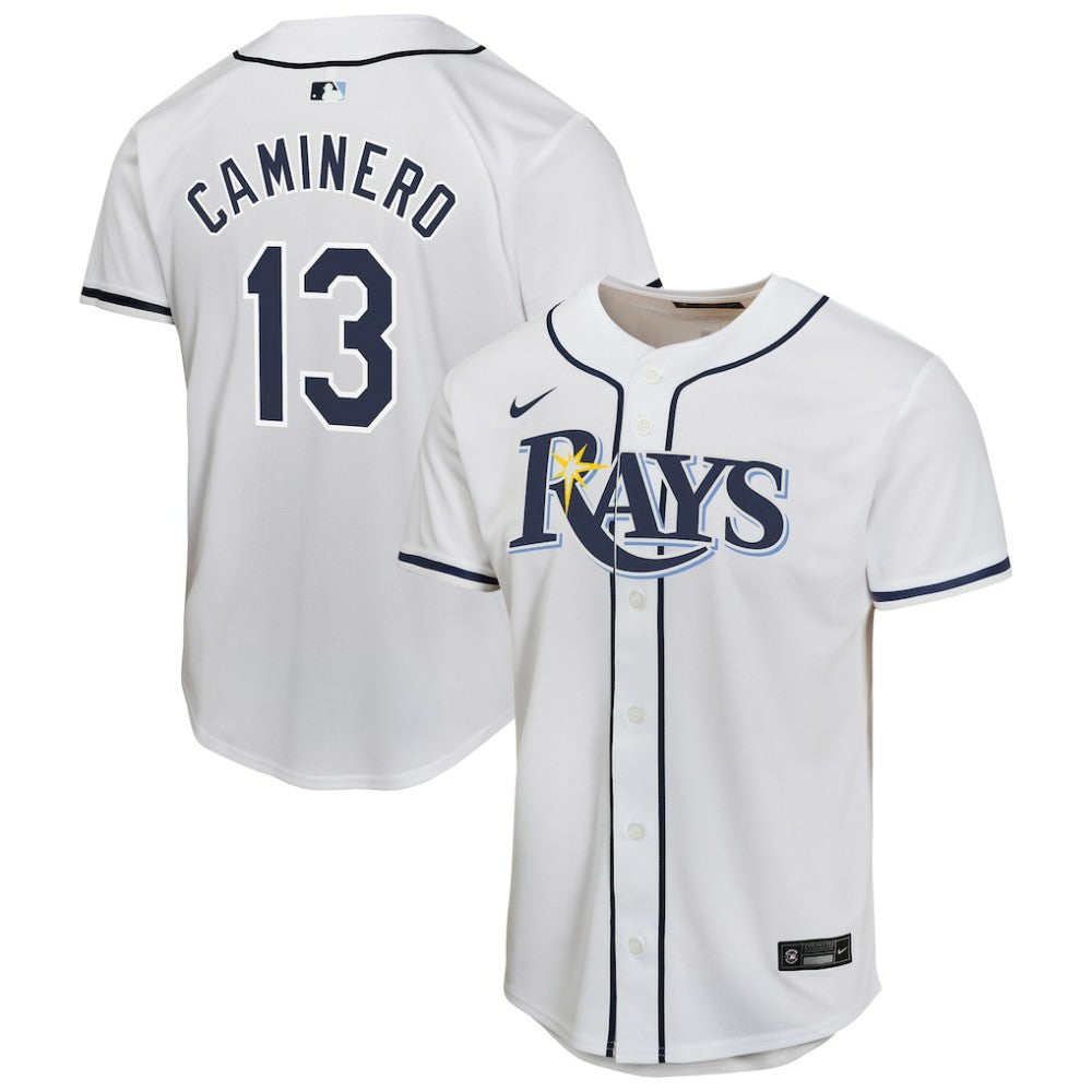 Junior Caminero Tampa Bay Rays Nike Youth Home Player Game Jersey - MLB