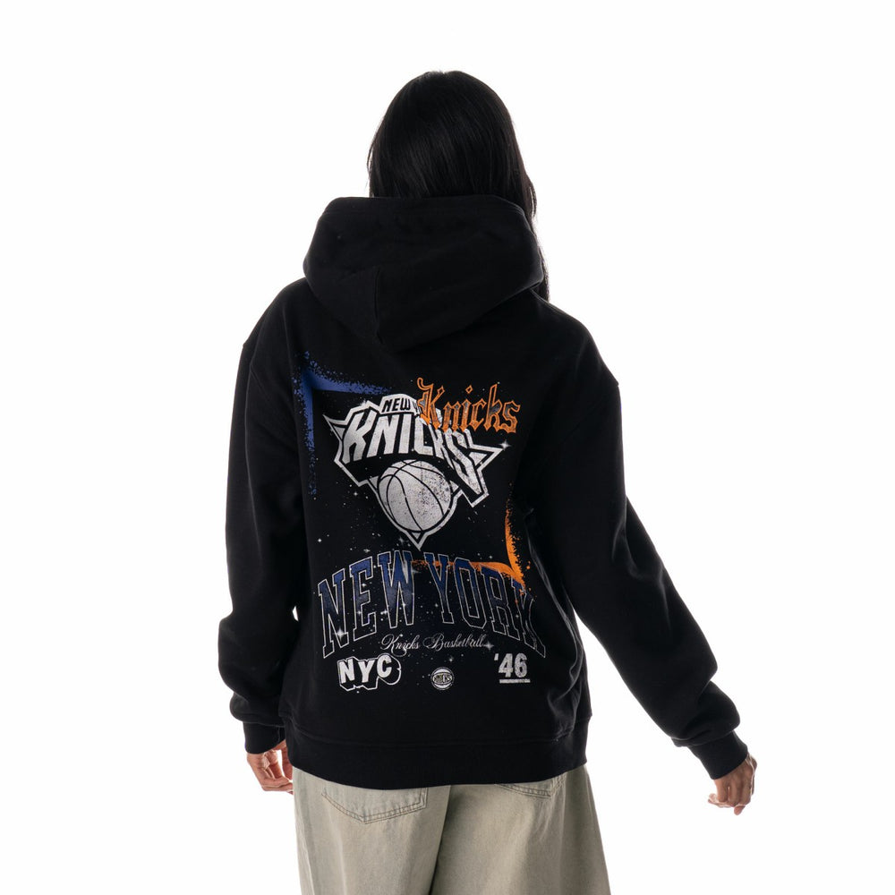 New York Knicks The Wild Collective Unisex Splatter Premium Hoodie Black - NBA