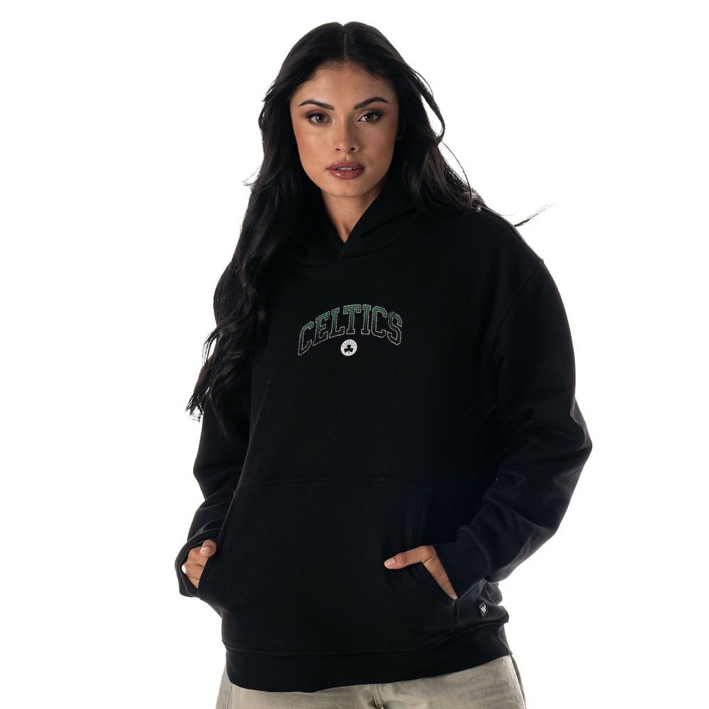 Boston Celtics The Wild Collective Unisex Splatter Premium Hoodie Black - NBA