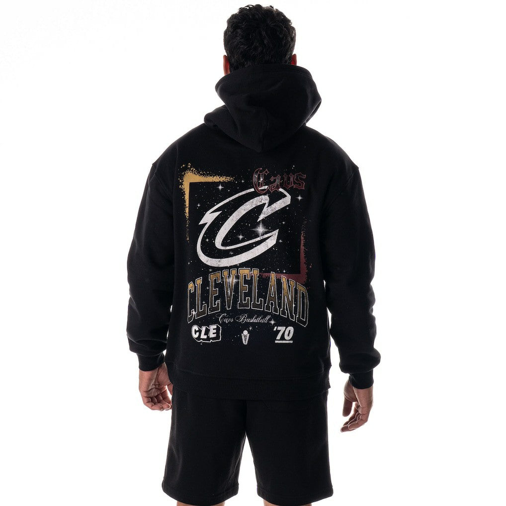 Cleveland Cavaliers The Wild Collective Unisex Splatter Premium Hoodie Black - NBA