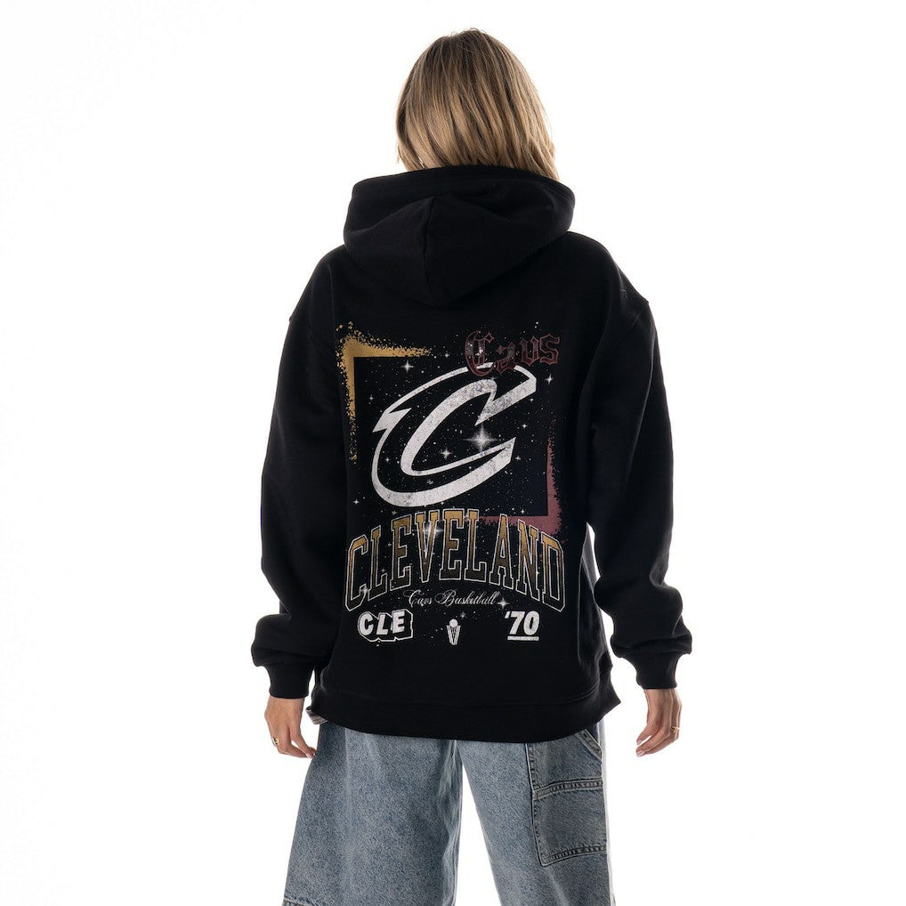 Cleveland Cavaliers The Wild Collective Unisex Splatter Premium Hoodie Black - NBA