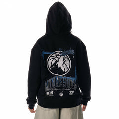 Minnesota Timberwolves The Wild Collective Unisex Splatter Premium Hoodie Black - NBA