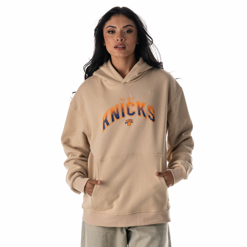 New York Knicks The Wild Collective Unisex Mantra Premium Hoodie Tan - NBA
