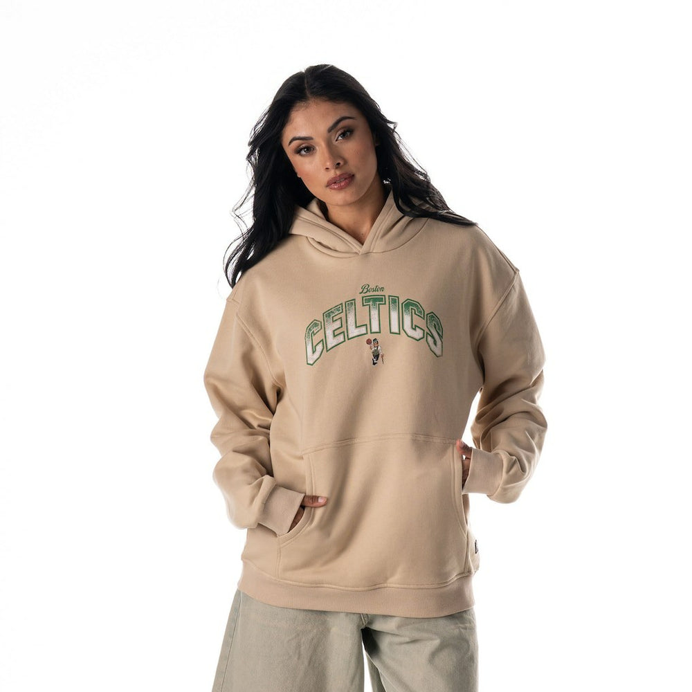 Boston Celtics The Wild Collective Unisex Mantra Premium Hoodie Tan - NBA