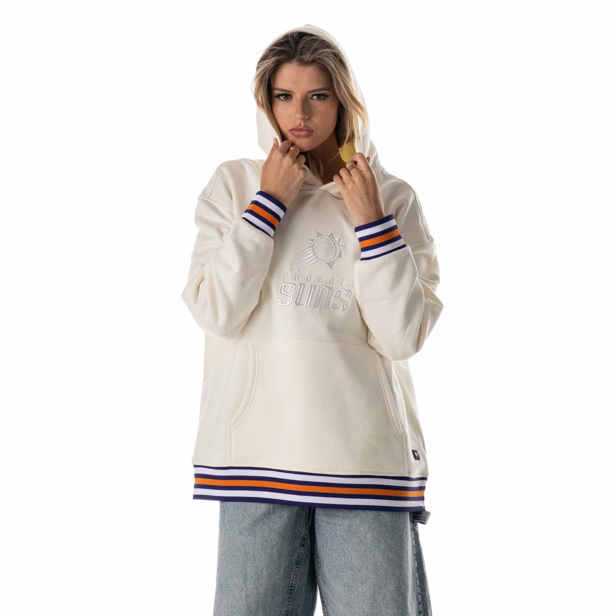 Phoenix Suns The Wild Collective Unisex 2025/26 City Edition Custom Rib Tonal Premium Hoodie White - NBA