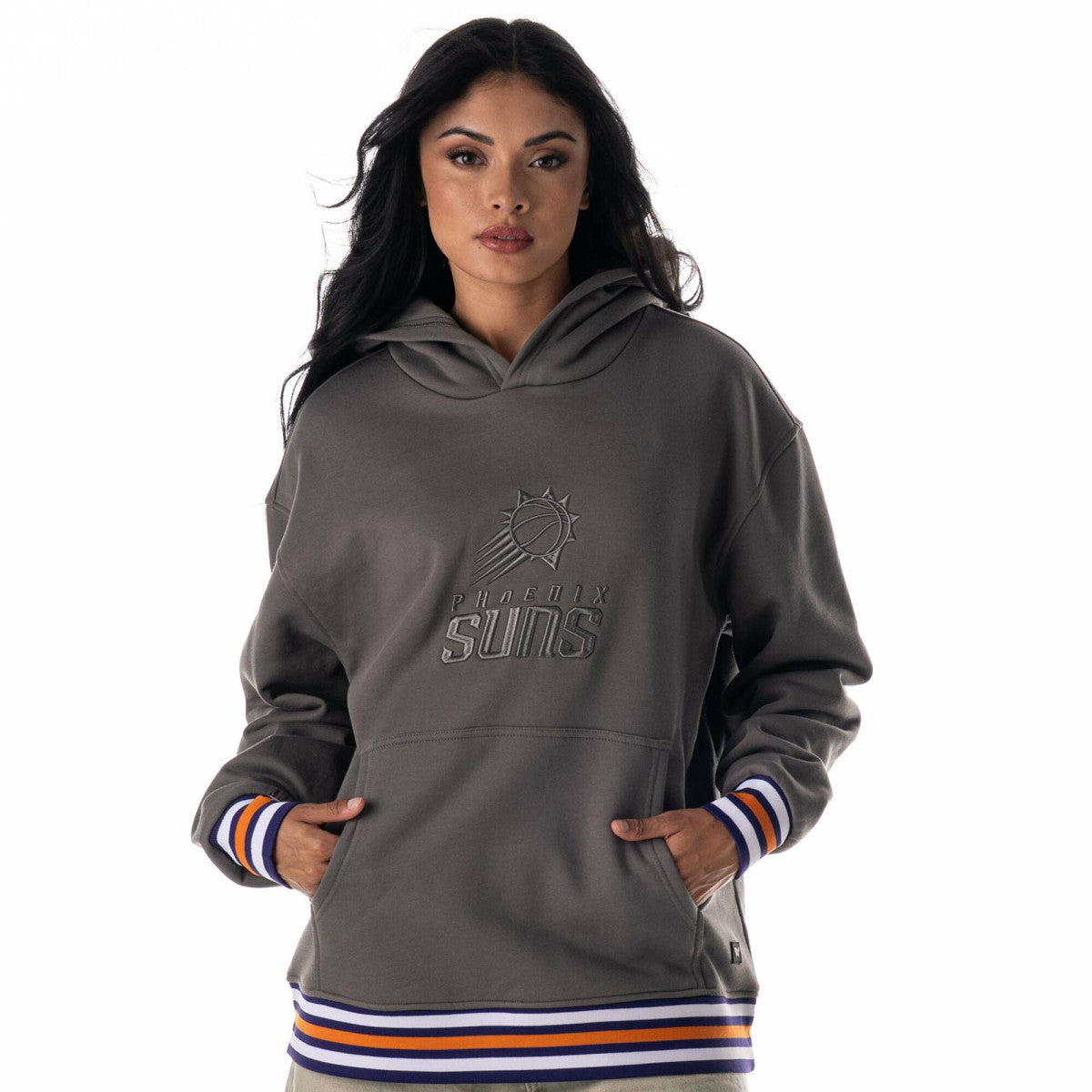 Phoenix Suns The Wild Collective Unisex 2025/26 City Edition Custom Rib Tonal Premium Hoodie Charcoal - NBA