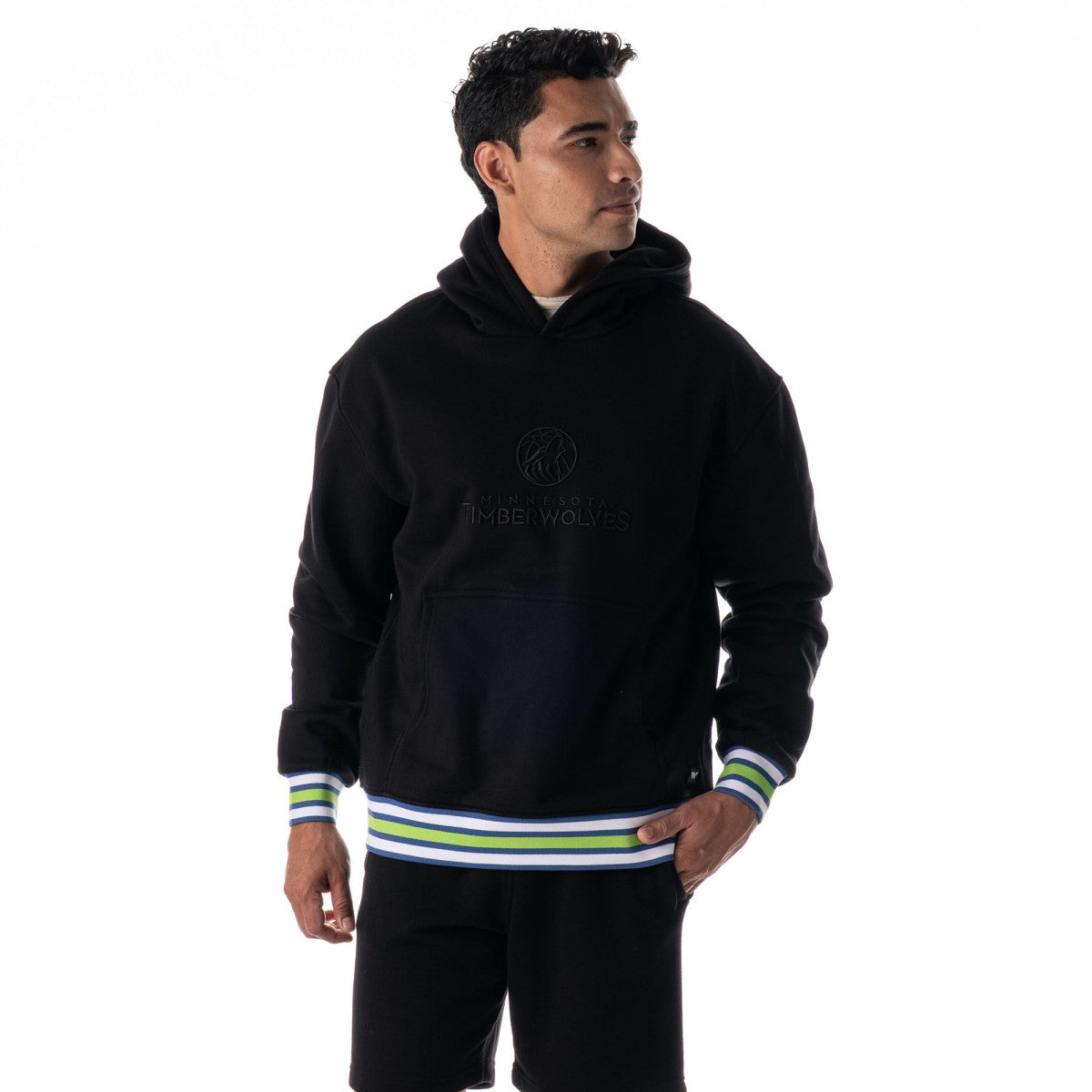 Minnesota Timberwolves The Wild Collective Unisex Custom Rib Tonal Premium Hoodie Black - NBA