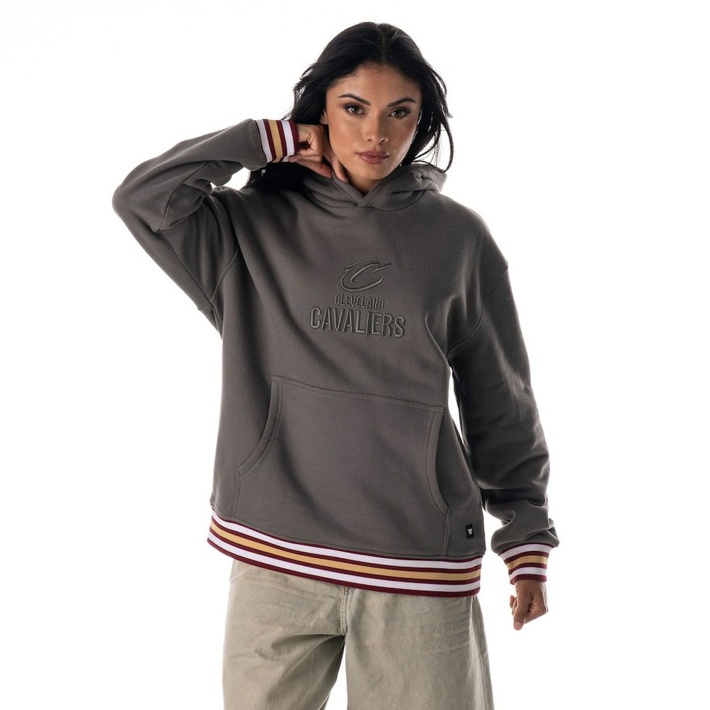 Cleveland Cavaliers The Wild Collective Unisex Custom Rib Tonal Premium Hoodie Charcoal - NBA