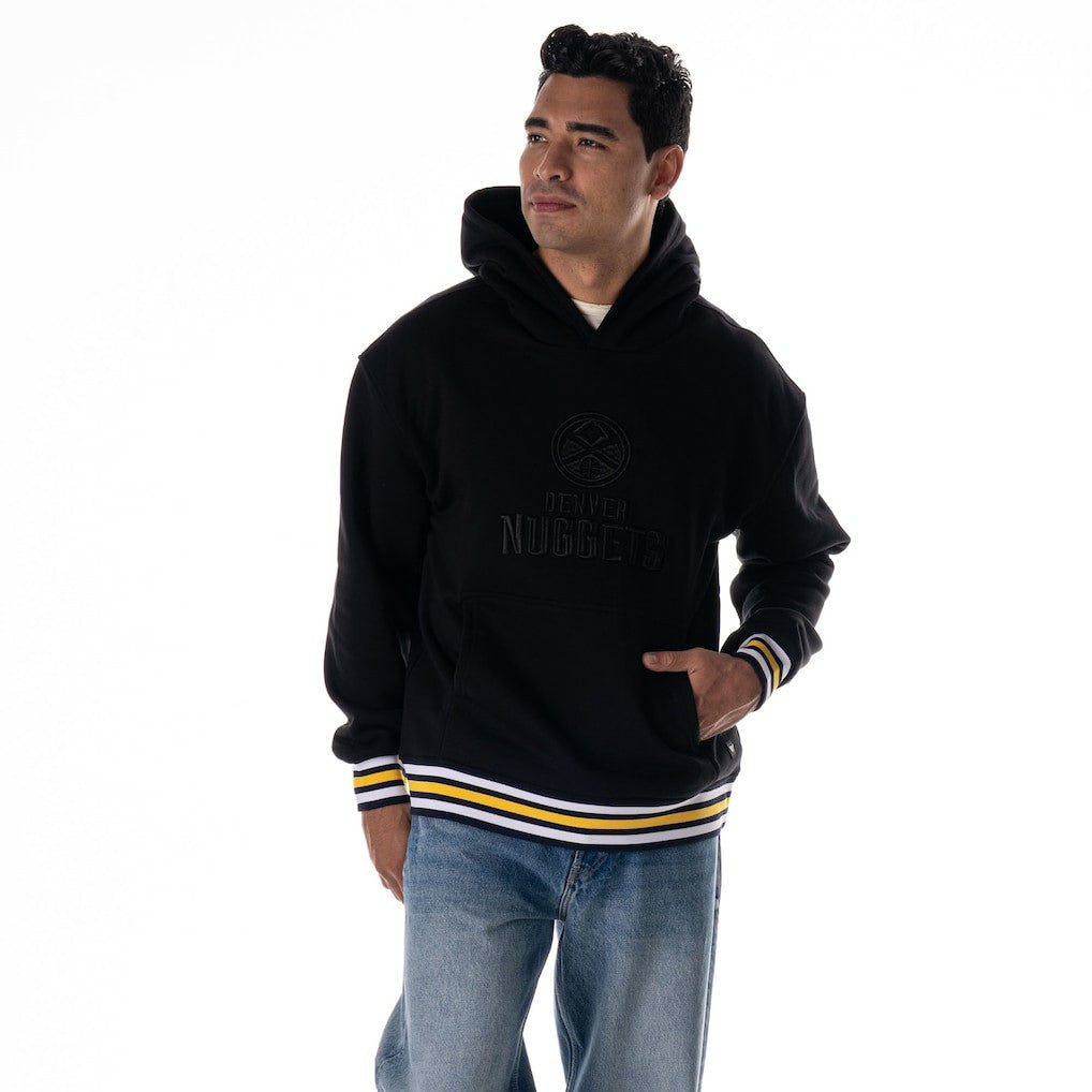 Denver Nuggets The Wild Collective Unisex Custom Rib Tonal Premium Hoodie Black - NBA