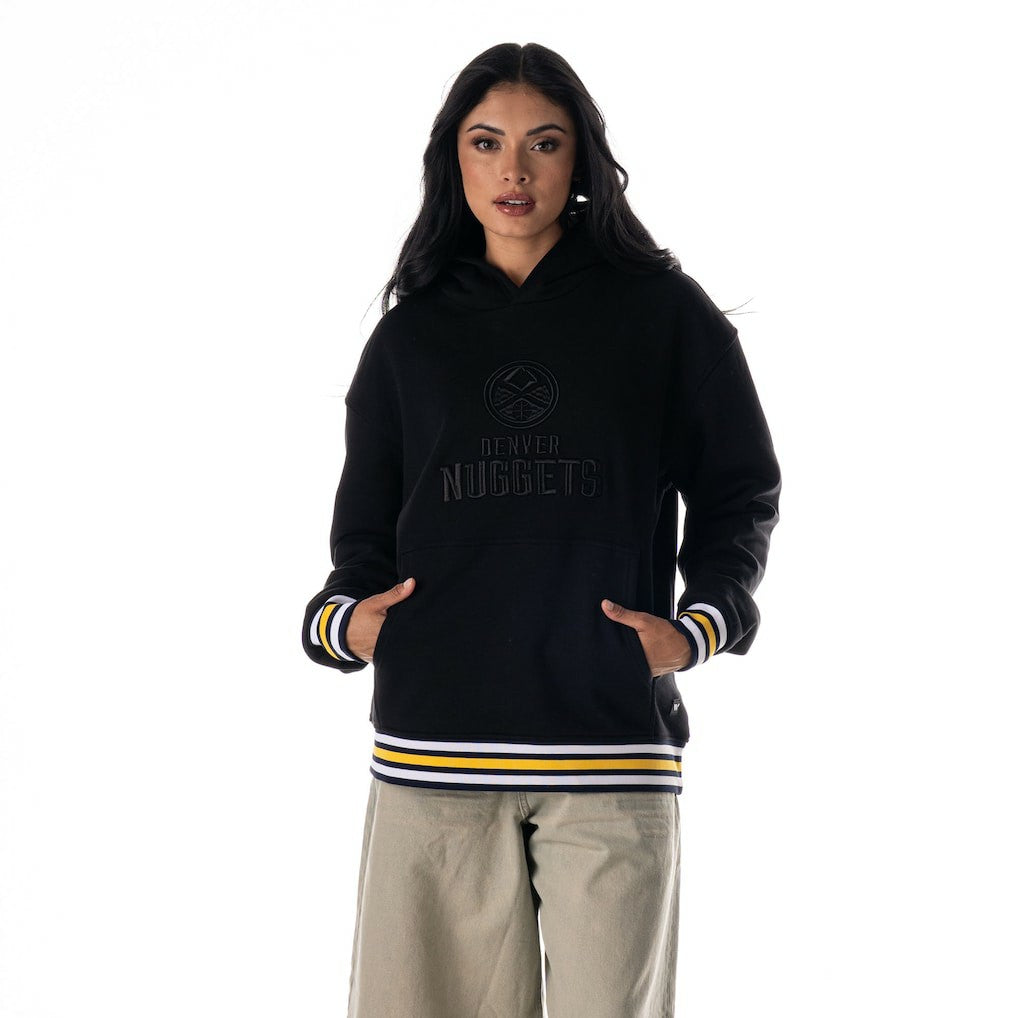 Denver Nuggets The Wild Collective Unisex Custom Rib Tonal Premium Hoodie Black - NBA