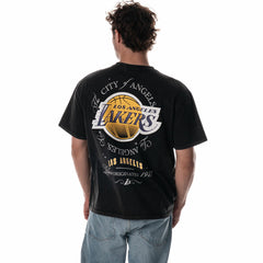Los Angeles Lakers The Wild Collective Unisex Oversized Streetwear T-Shirt Black - NBA