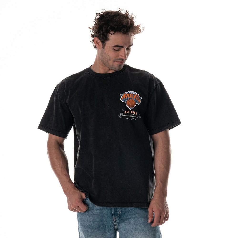 New York Knicks The Wild Collective Unisex Oversized Streetwear T-Shirt Black - NBA