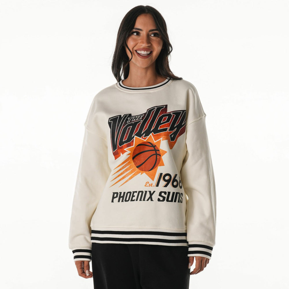 Phoenix Suns The Wild Collective Unisex 2025/26 City Edition Oversize Vintage French Terry Sweatshirt White - NBA