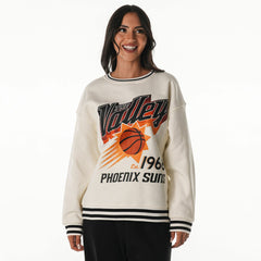 Phoenix Suns The Wild Collective Unisex 2025/26 City Edition Oversize Vintage French Terry Sweatshirt White - NBA