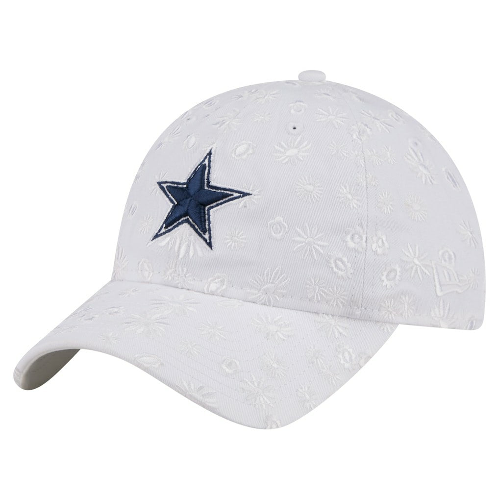 Dallas Cowboys New Era Women's Floral 9TWENTY Adjustable Hat White | NFL