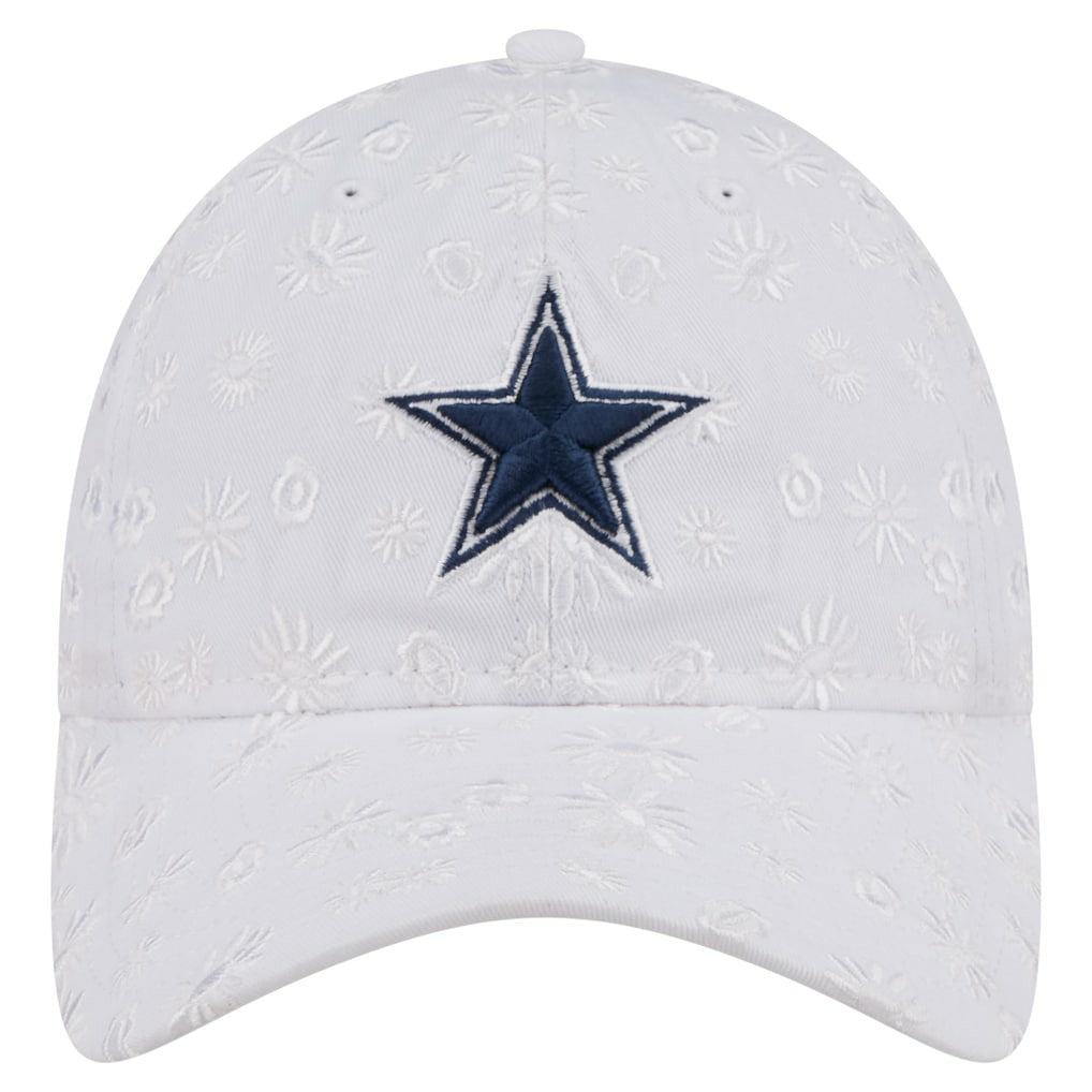 Dallas Cowboys New Era Women's Floral 9TWENTY Adjustable Hat White | NFL