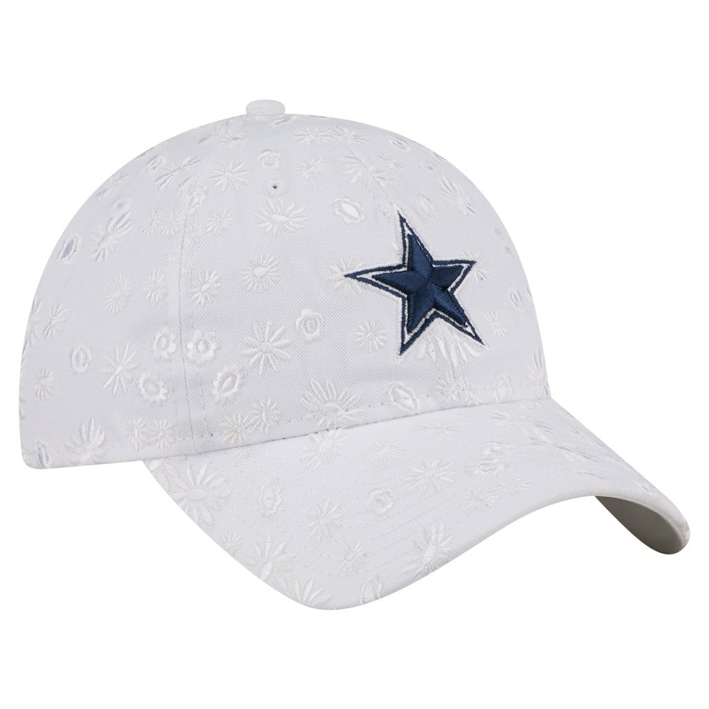 Dallas Cowboys New Era Women's Floral 9TWENTY Adjustable Hat White | NFL
