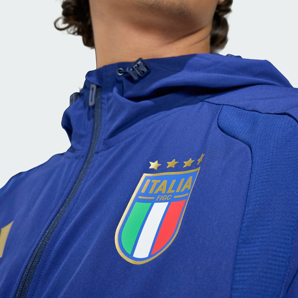 Italy National Team FIFA x World Cup 2026 Full-Zip Travel Windbreaker Jacket Blue | Adidas Online