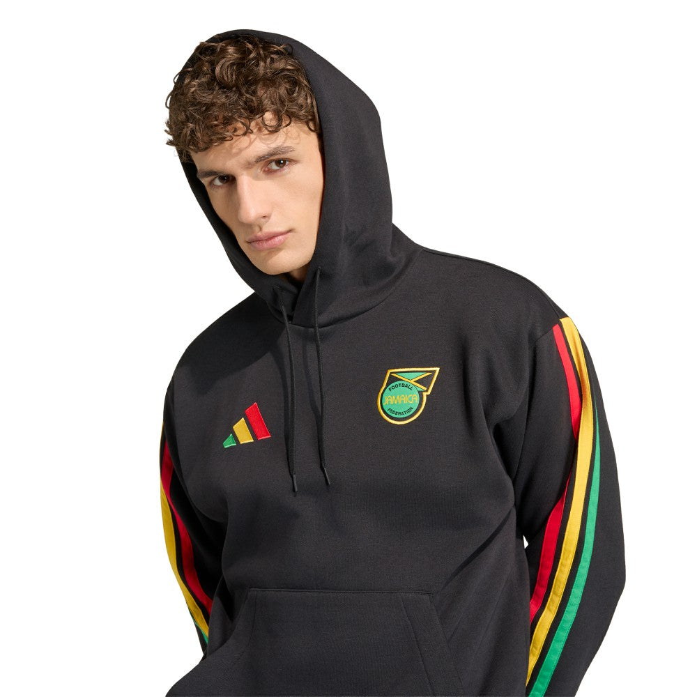 Jamaica National Team Alphaskin Fleece Hoodie Black | Adidas Sale