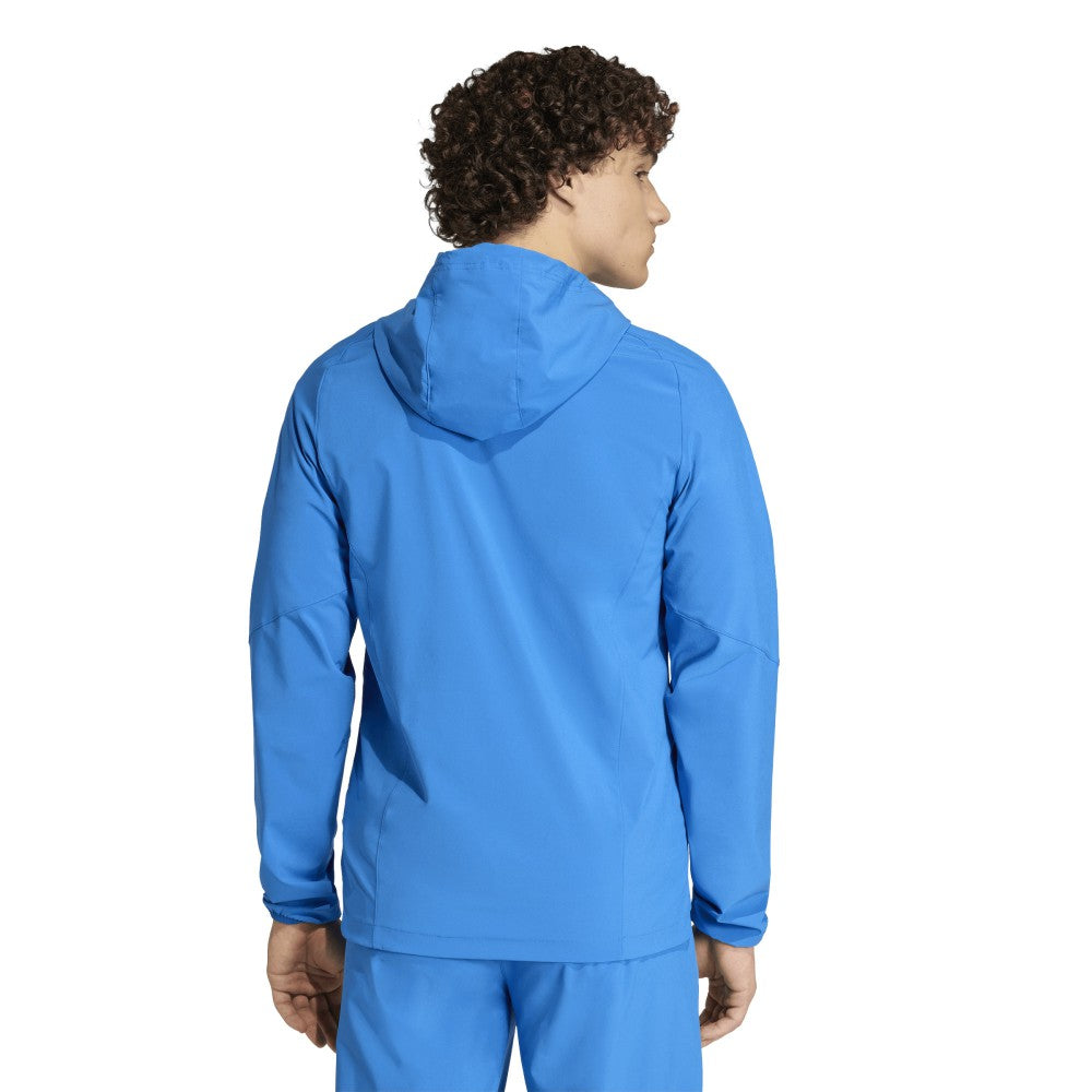 Colombia National Team FIFA x World Cup 2026 Tiro Travel Raglan Full-Zip Windbreaker Hoodie Blue | Adidas cheap