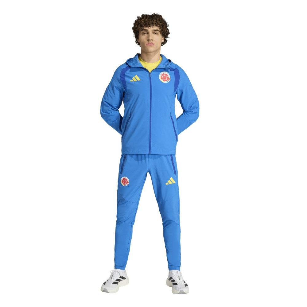 Colombia National Team FIFA x World Cup 2026 Tiro Travel Raglan Full-Zip Windbreaker Hoodie Blue | Adidas cheap