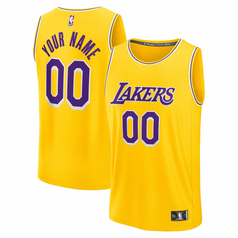 Los Angeles Lakers Fast Break Custom Jersey Icon Edition Gold - NBA