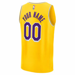 Los Angeles Lakers Fast Break Custom Jersey Icon Edition Gold - NBA