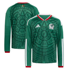 Mexico National Team Youth FIFA x World Cup 2026 Home Replica Long-Sleeve Jersey Green | Adidas Online